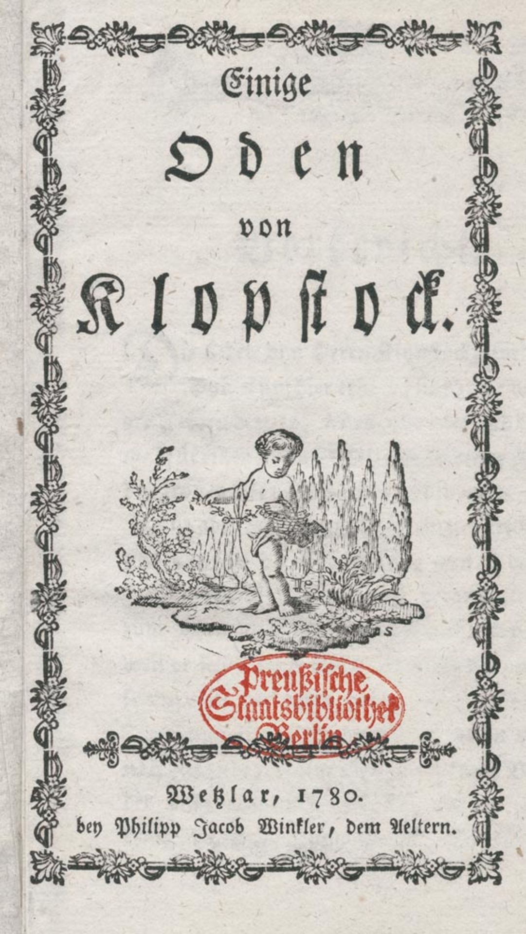 Klopstock, Friedrich Gottlieb: Einige Oden