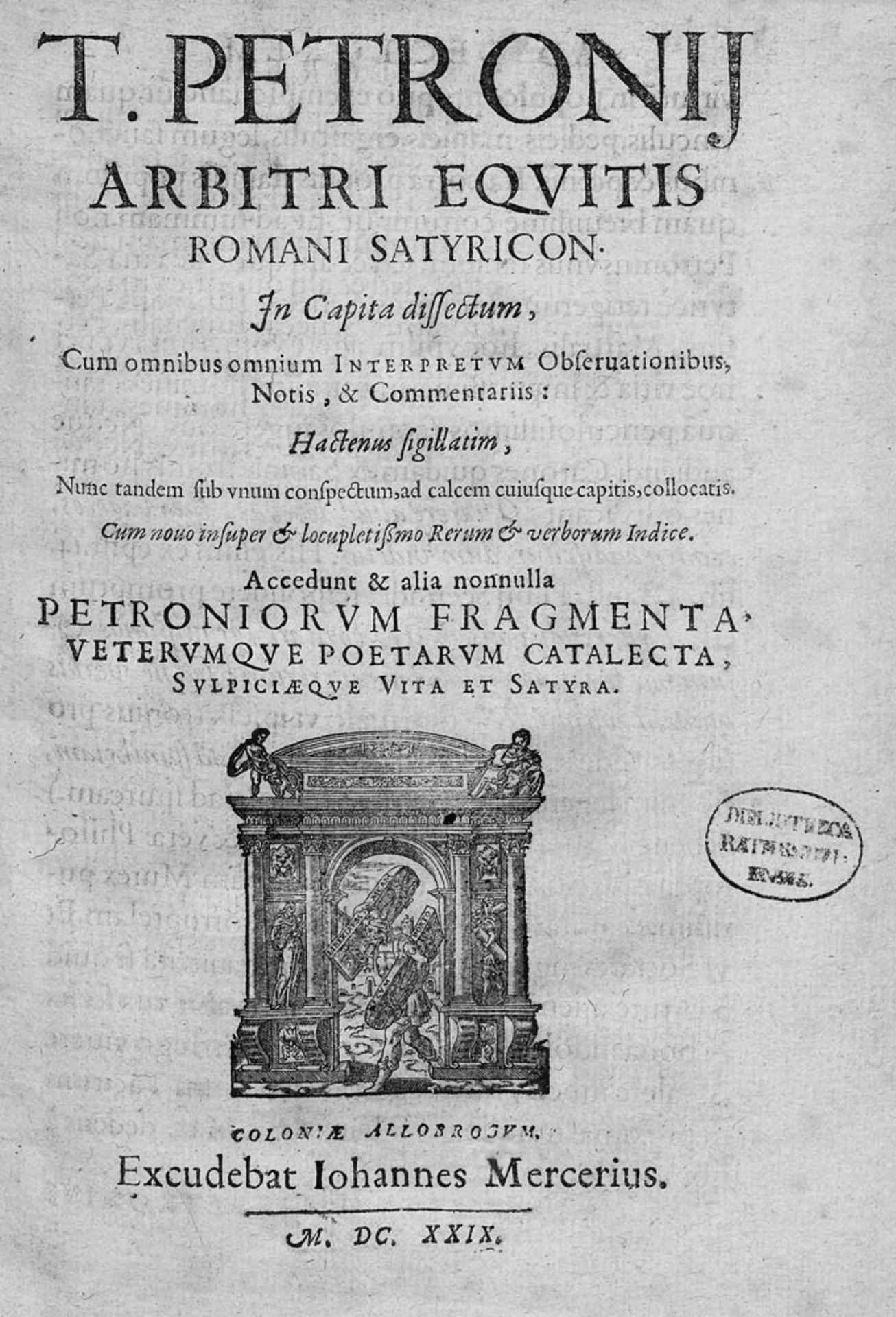 Petronius Arbiter, Titus: Satyricon (1629)