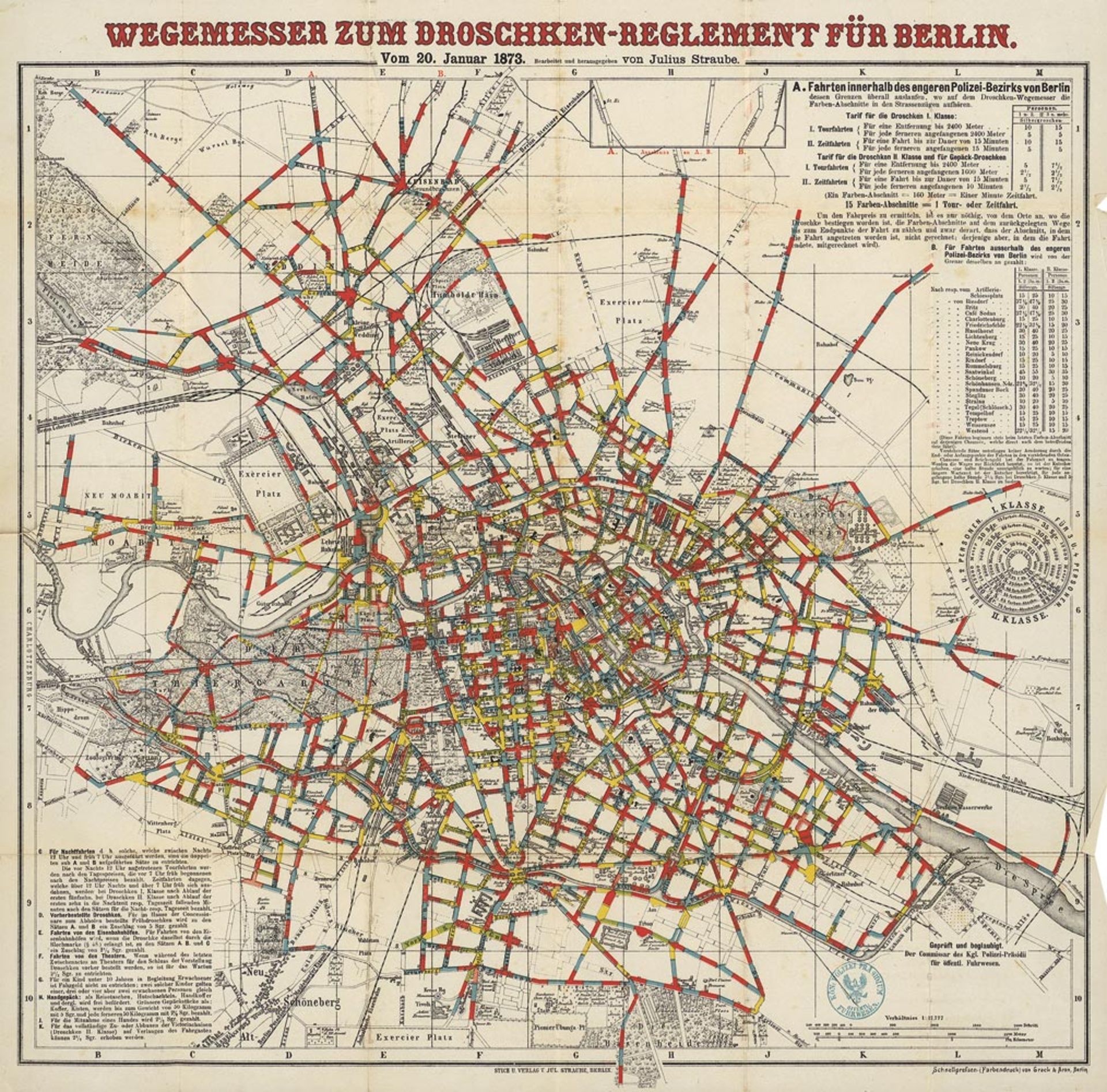 Straube, Julius: Wegemesser zum Droschken-Reglement