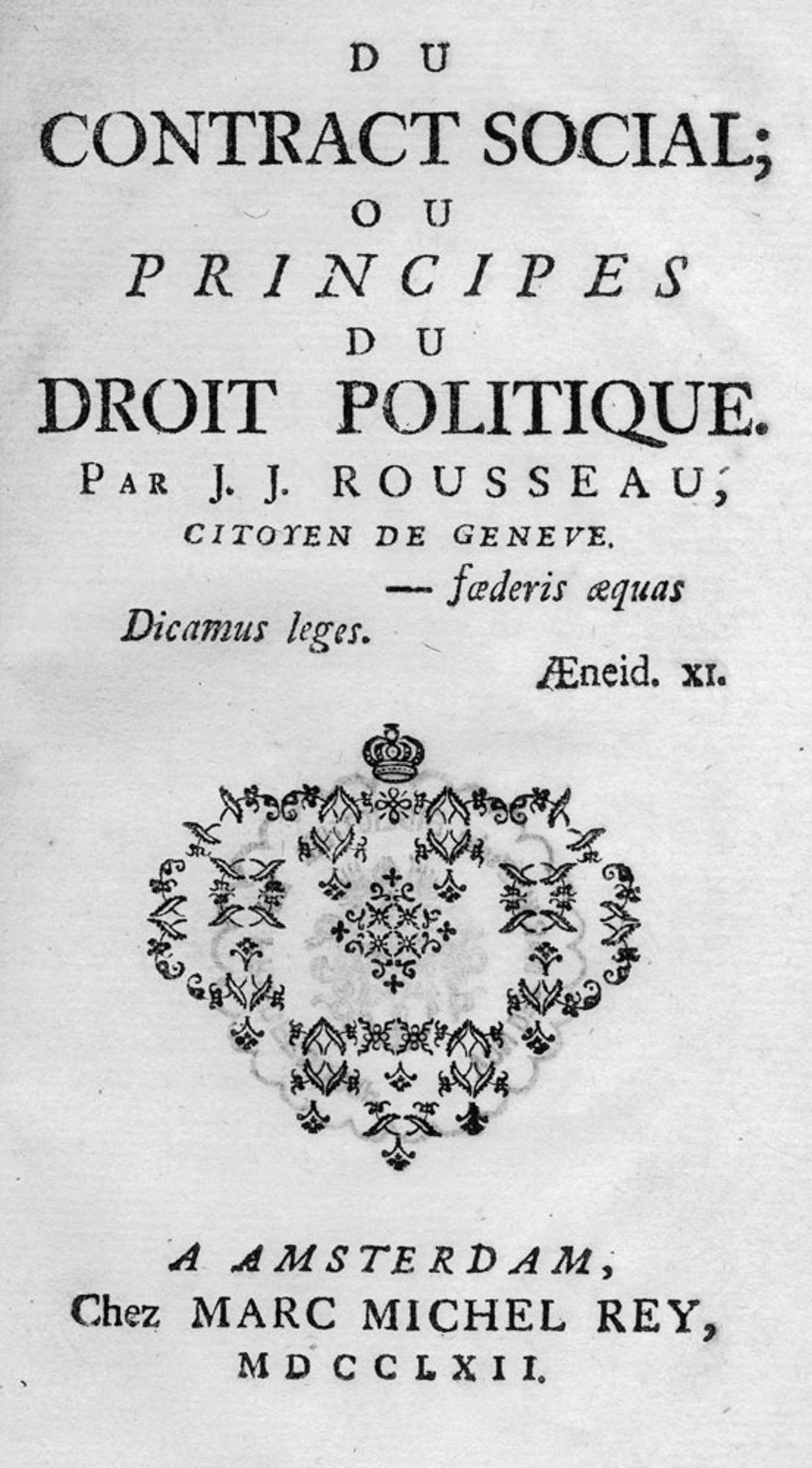 Rousseau, Jean Jacques: Du contract social