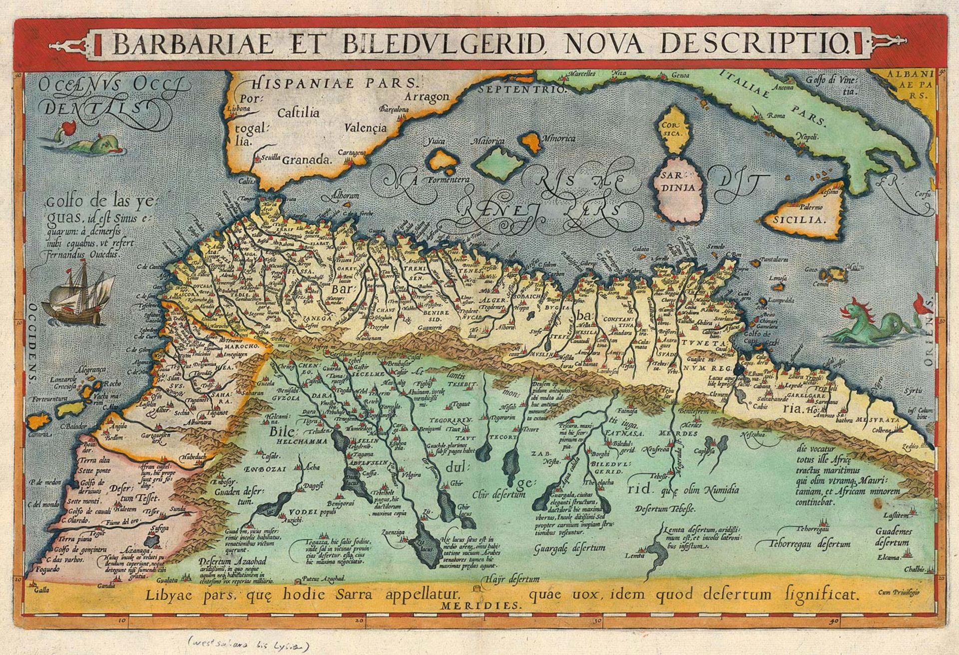 Ortelius, Abraham: Barbariae et Biledulgerid