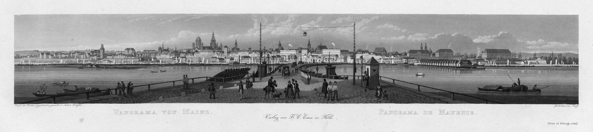 Ditzler, Anton und Ruff, Johannes: Rheinpanoramen. Aquatintafeln mit Ansichten der Rhein-, Main- und