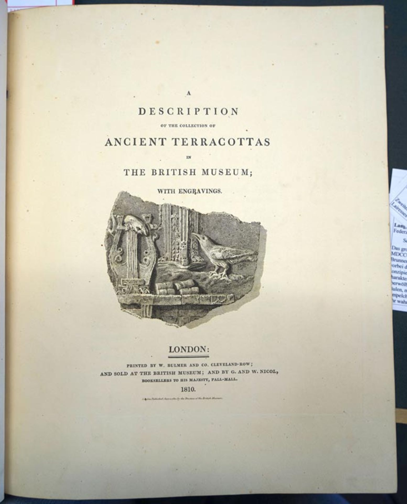 Combe, Taylor: A Description of the Collection of Ancient Terracottas