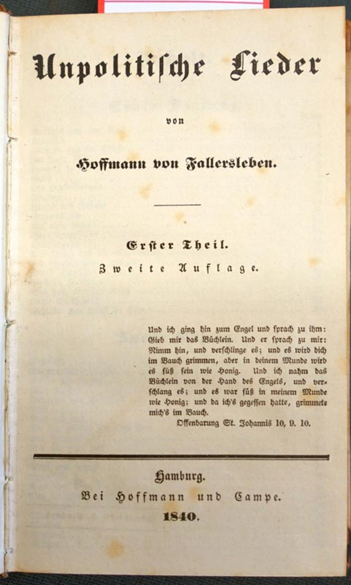 Fallersleben, August Heinrich Hoffmann von: Die deutschen Gesellschaftlieder