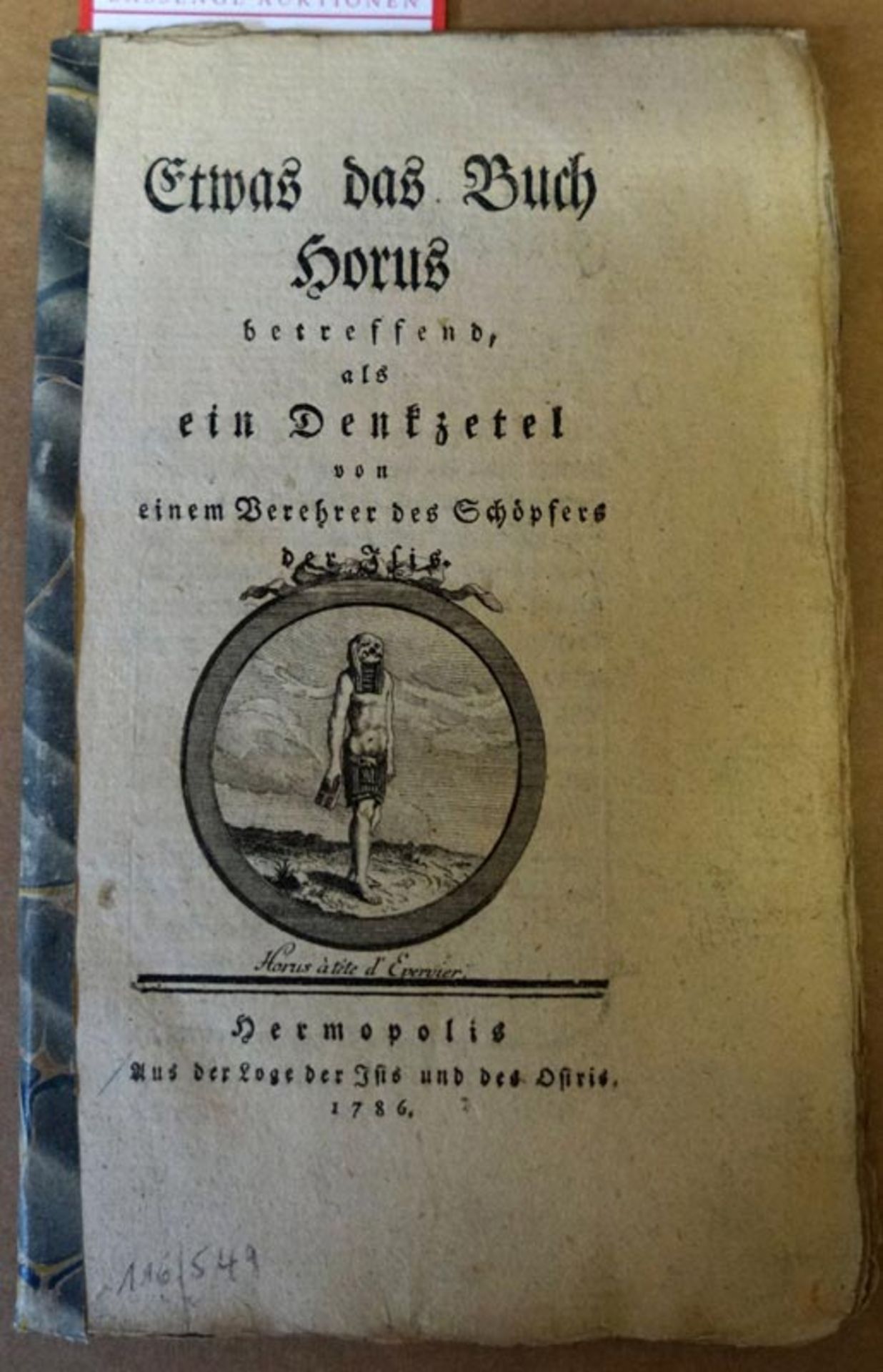 Etwas das Buch Horus betreffend,: als ein Denkzetel von einem Verehrer des Schöpfers der IsisEtwas