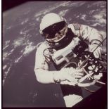 NASA: Astronaut Ed White floating in space, Gemini IV