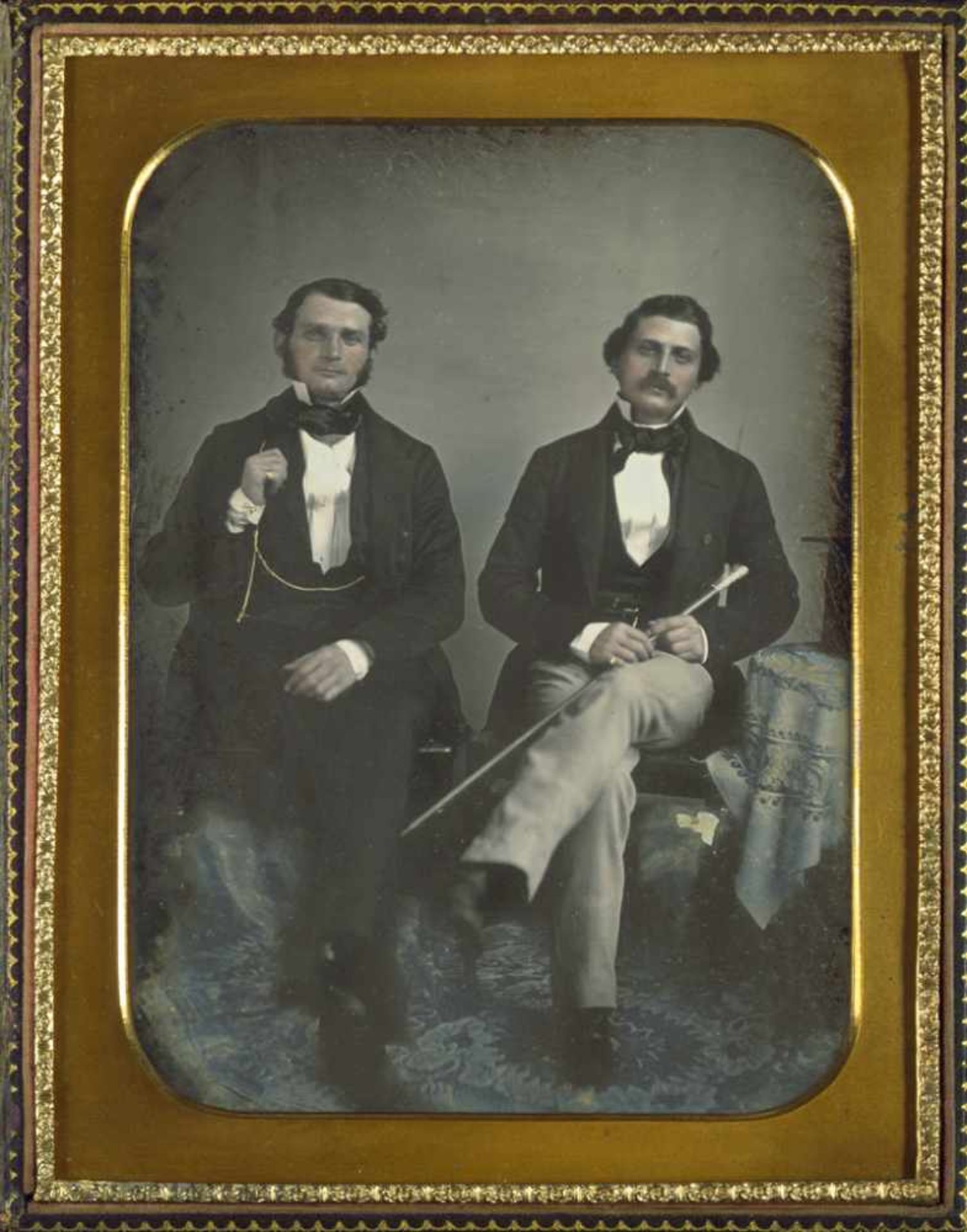 Daguerreotypes: Portrait of two elegantly dressed men