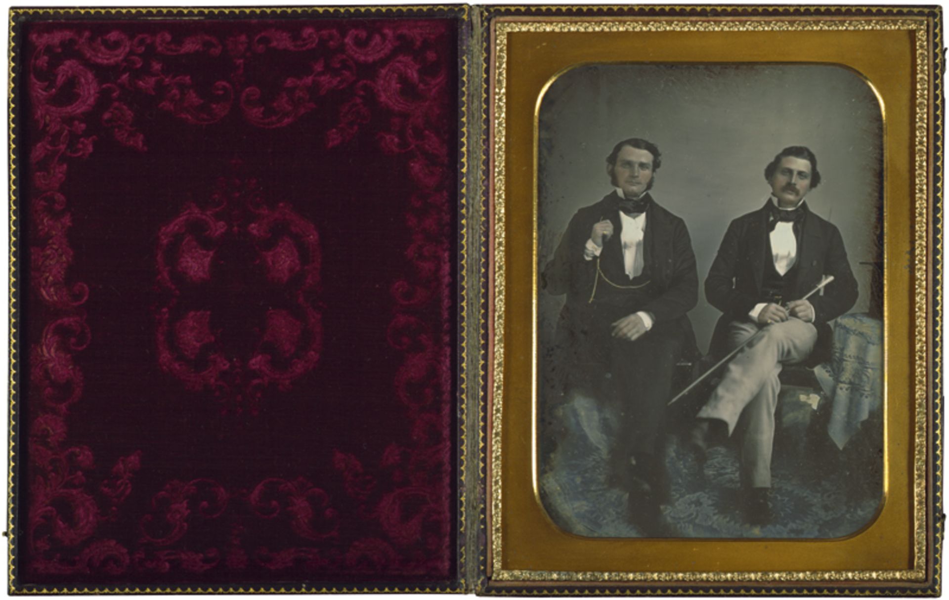 Daguerreotypes: Portrait of two elegantly dressed men - Image 2 of 2