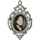 Österreichisch: um 1770. Miniatur Portrait der Kaiserin Maria Theresia in Witwentracht