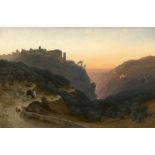 Wrage, Joachim Hinrich: Ansicht von Tivoli vom Monte Catillo mit Blick auf das Anio-Tal, die Vill