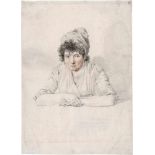 Kobell, Wilhelm von: Bildnis einer Frau, am Tisch sitzend