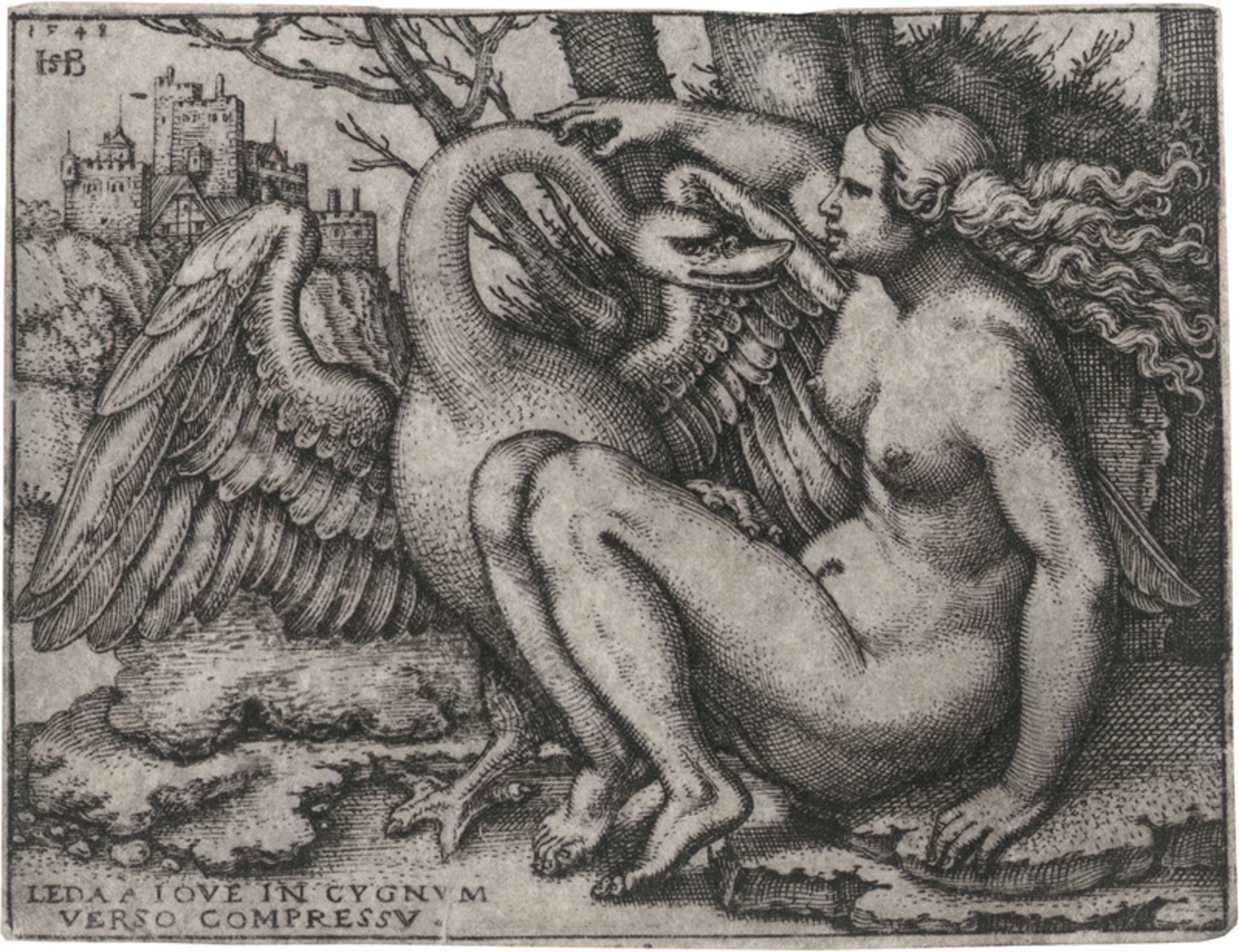 Beham, Hans Sebald: Leda mit dem Schwan