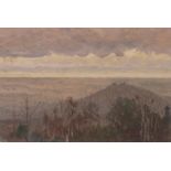 Assenbaum, Fanny: Herbstliche Landschaft mit lila Wolken