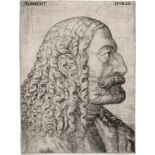 Lorch, Melchior: Bildnis Albrecht Dürers im Profil nach rechts