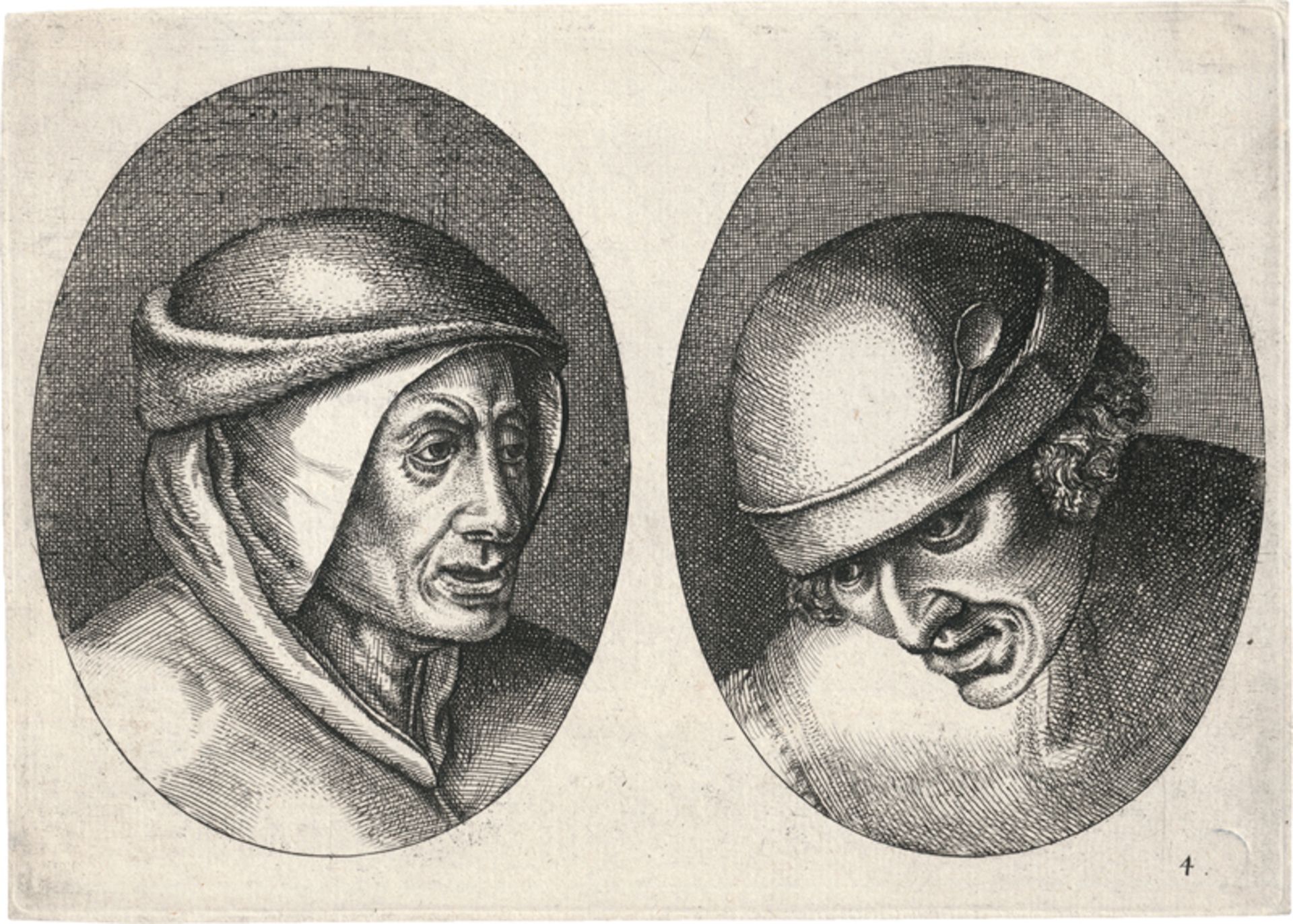 Bruegel d. Ä., Pieter - nach: 24 Köpfe von Bauern und Bäuerinnen