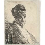 Rembrandt Harmensz. van Rijn: Mann mit Schnurrbart und turbanartiger Mütze