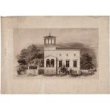 Deutsch: um 1820. Ansicht einer Villa im Stil von Ludwig Persius