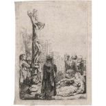 Rembrandt Harmensz. van Rijn: Christus am Kreuze (kleine Platte)