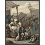 Französisch: 1833. Zwei Blatt Jahrmarktsszenen