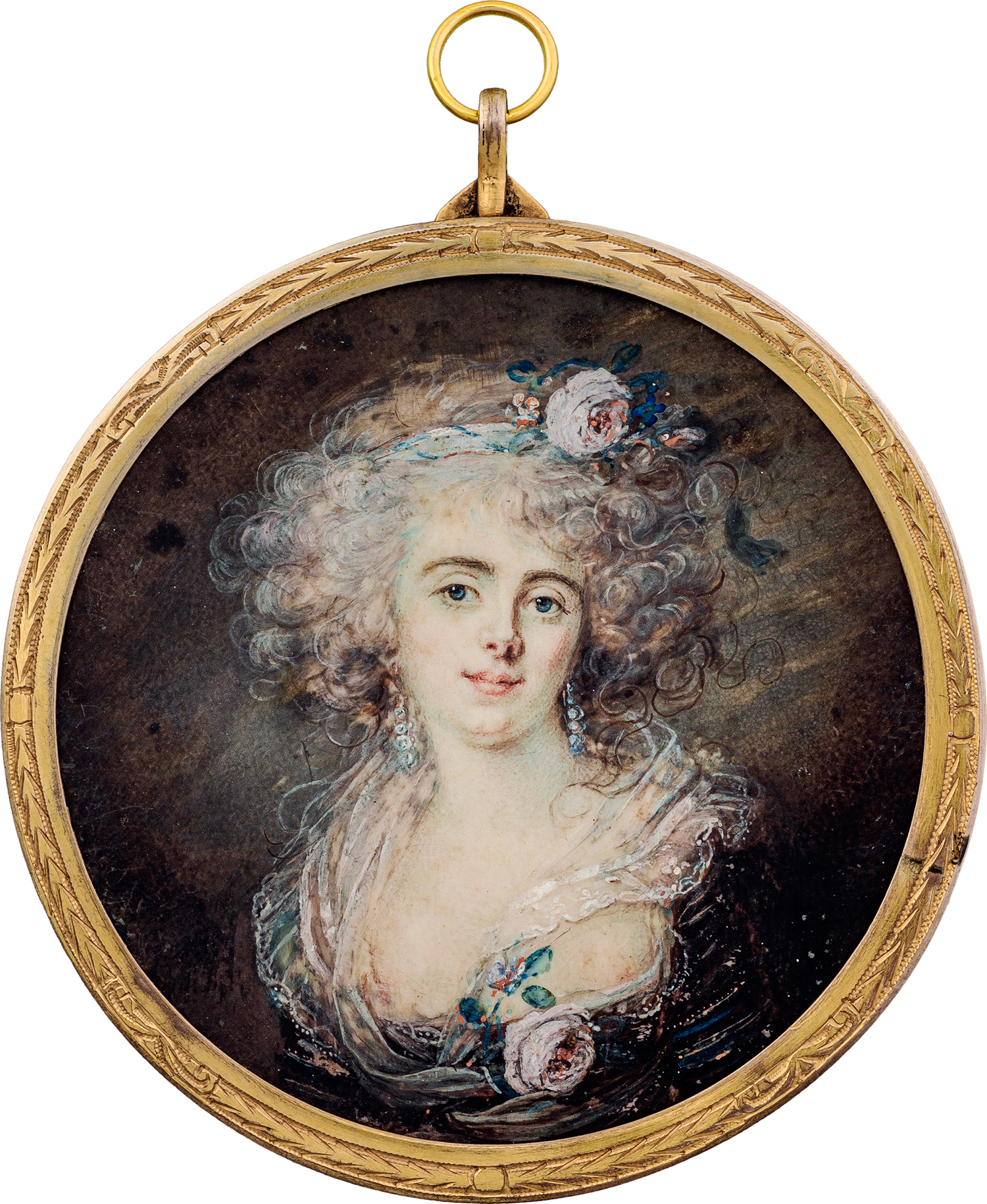 Augustin, Jean-Baptiste Jacques - Umkreis: Miniatur Portrait der Marie Anne de Staël de Holstein