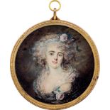 Augustin, Jean-Baptiste Jacques - Umkreis: Miniatur Portrait der Marie Anne de Staël de Holstein