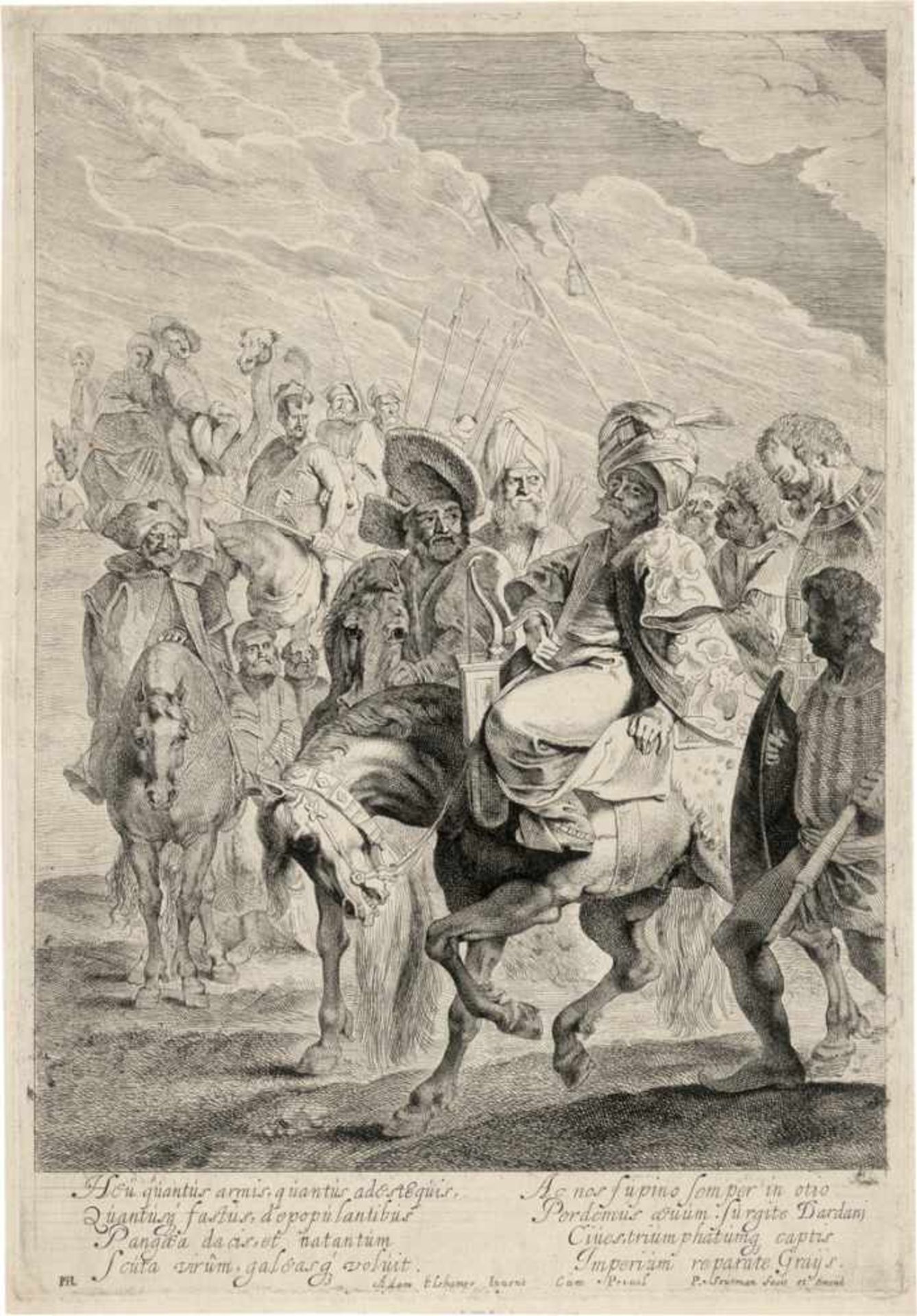 Soutman, Pieter Claesz.: Ein türkischer Prinz zu Pferd mit seiner Entourage