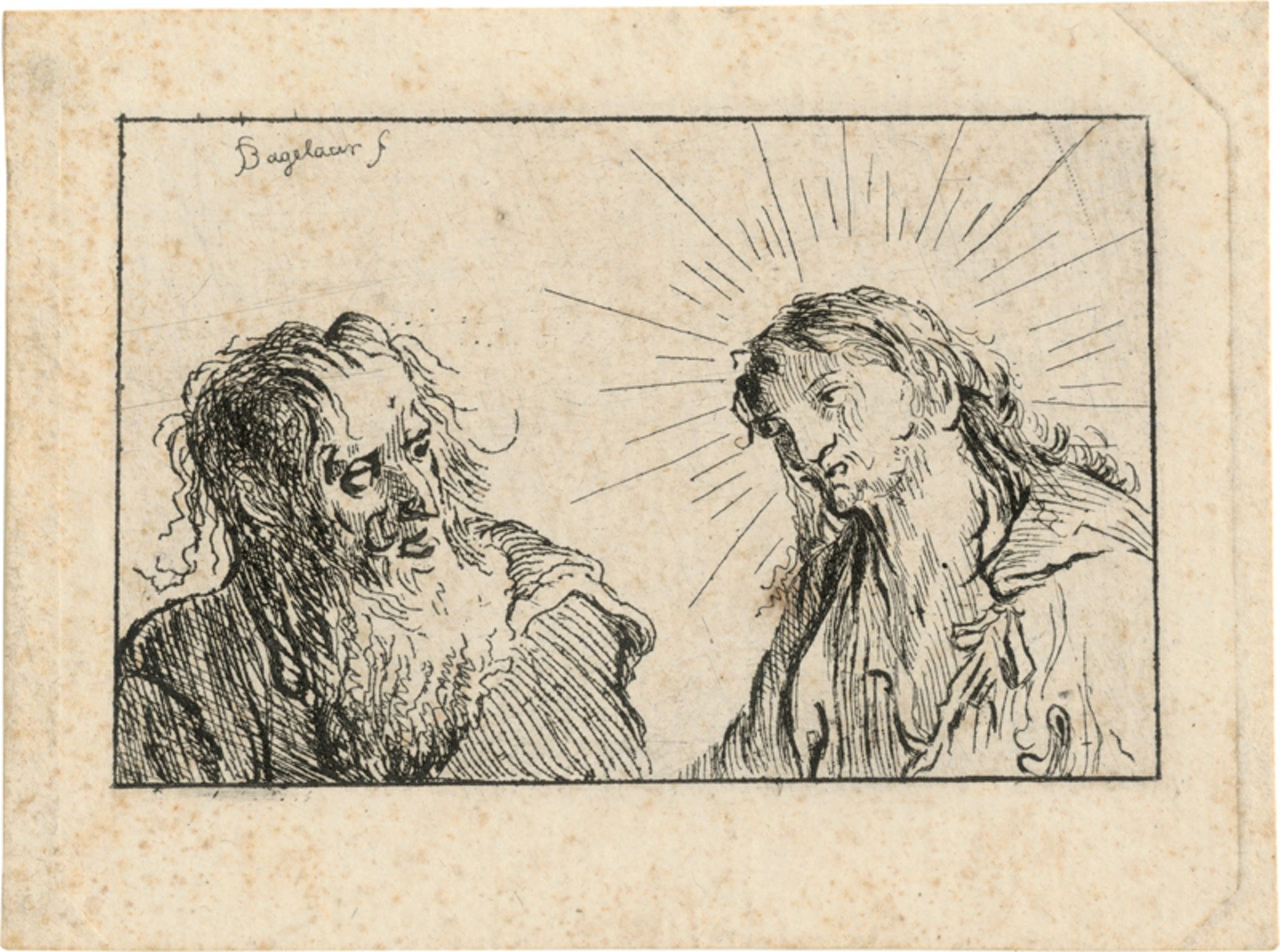 Bagelaar, Ernst Willem Jan: Lesender Gelehrter; Christus und ein Apostel