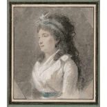 Danloux, Henri Pierre: Bildnis einer jungen Frau in Halbfigur und Dreiviertelprofil