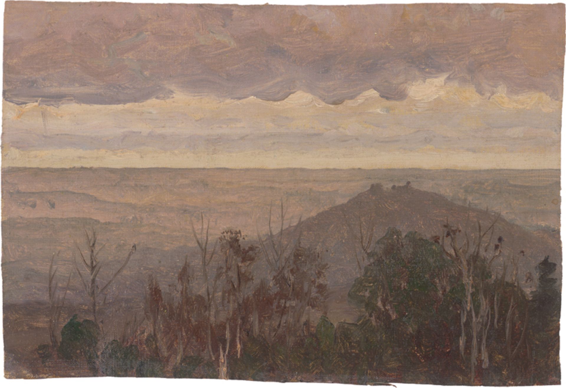 Assenbaum, Fanny: Herbstliche Landschaft mit lila Wolken - Image 2 of 4