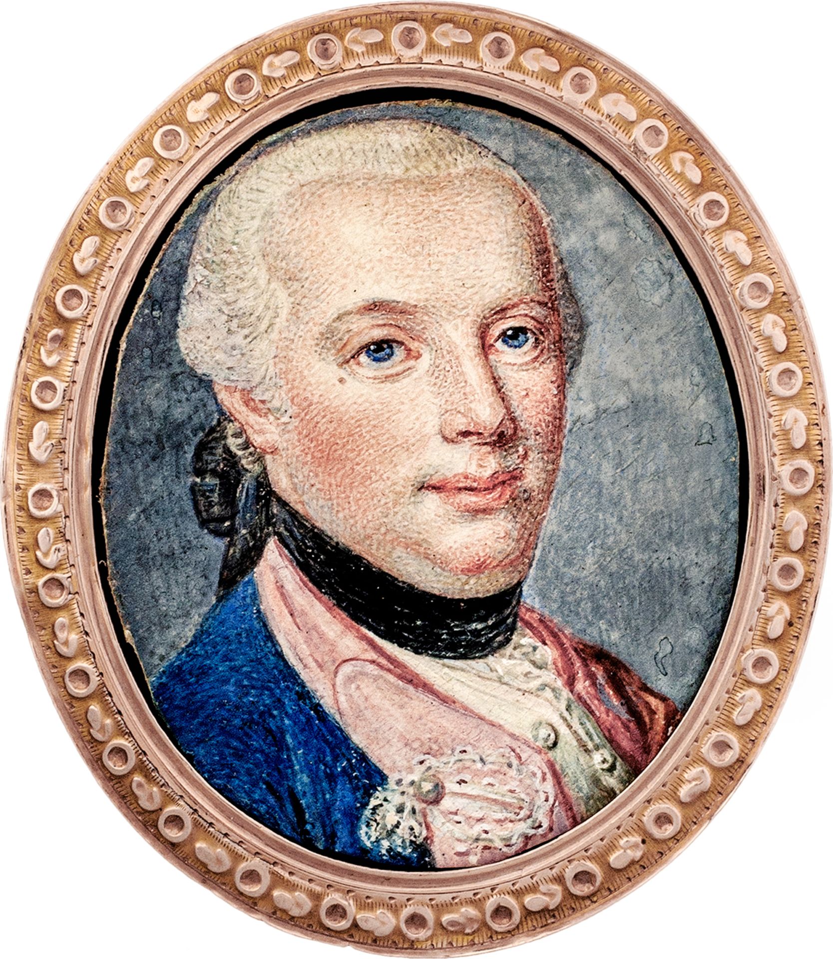 Preußisch: um 1775. Miniatur Portrait des Königs Friedrich Wilhelm II. von Preußen als Kronpri