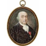 Hohr, François-Xavier-Louis - zugeschrieben: Miniatur Portrait eines Mannes in violetter Jacke m