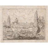 Goethe, Johann Wolfgang von - zugeschrieben: Blick auf die Peterskirche vom Garten der Villa Dori