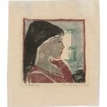 Gauguin, Paul René: Junge Frau im Profil mit Ohrring