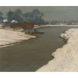 Clarenbach, Max: Winterliche Flußlandschaft