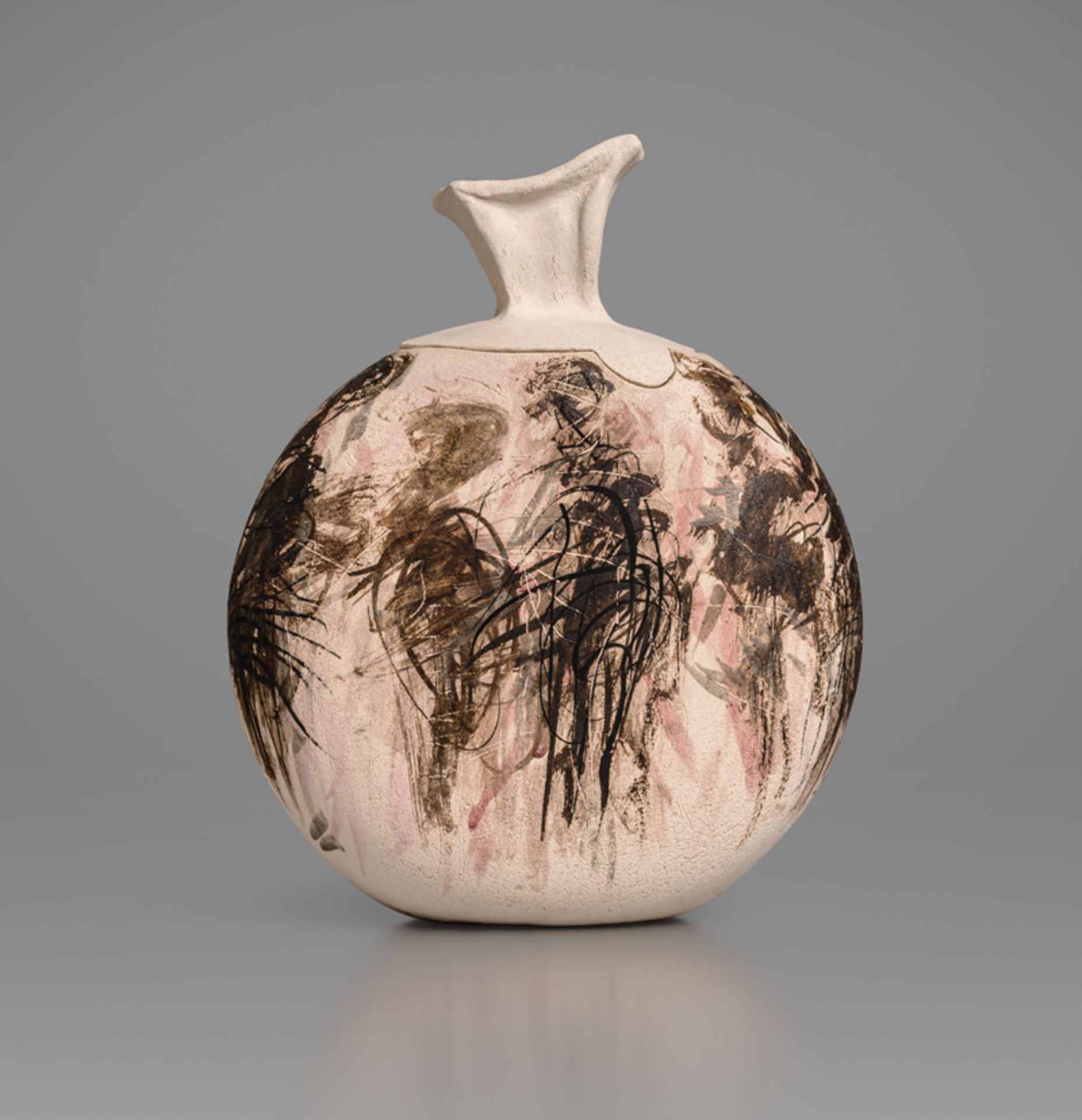 Lepke, Gerda: Ovale Vase mit Deckel
