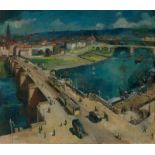 Blechschmidt, Günther: Ansicht der Dresdener Neustadt mit Augustusbrücke