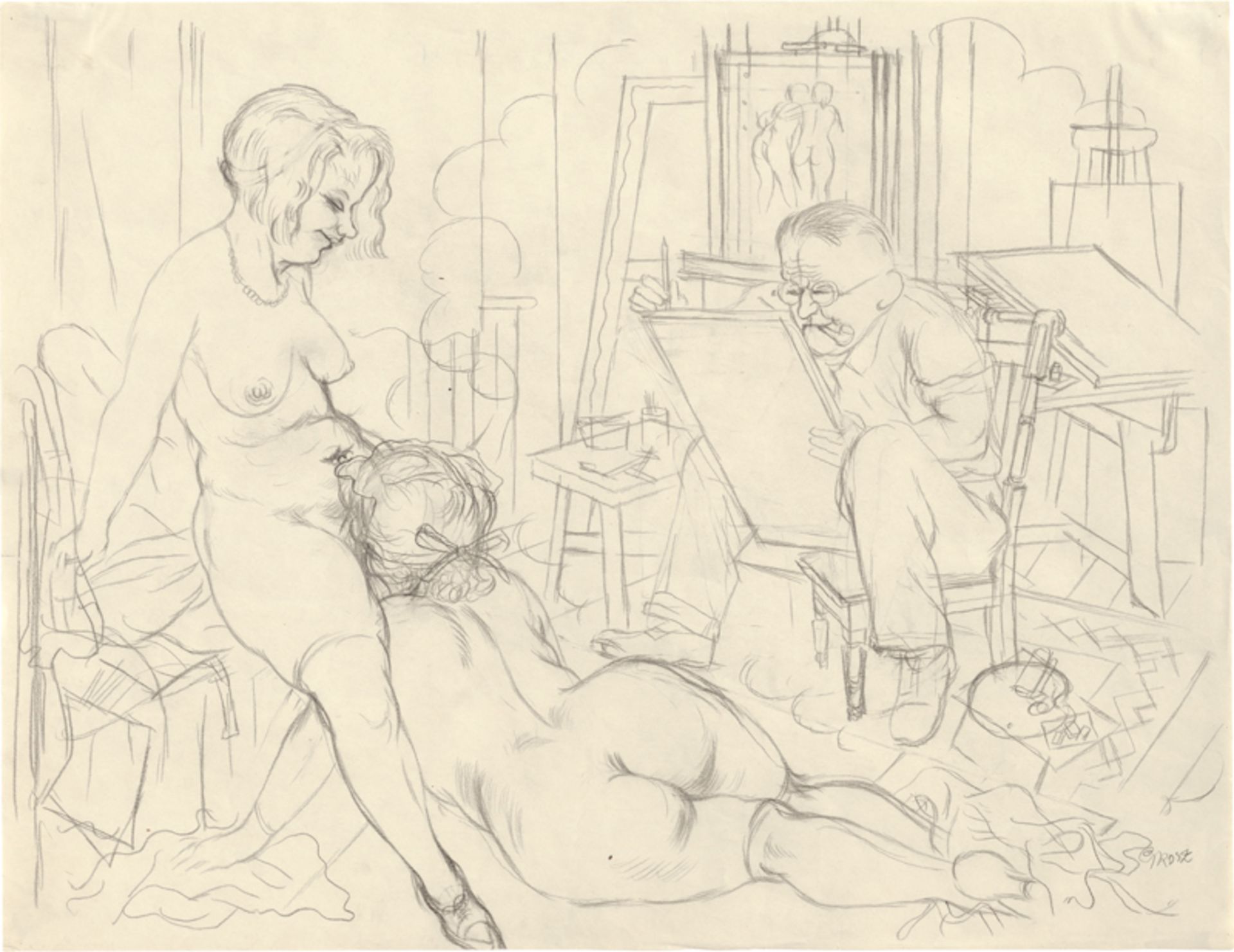 Grosz, George: Im Atelier