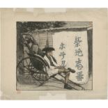 Orlik, Emil: Kurumaya - Ruhender Rikschazieher (Rikschafahrer in Tokio)