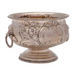 A Victorian silver sugar bowl, all marks worn maker possibly George Nathan & Ridley Hayes, Chester,