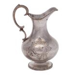 WITHDRAWN - A Victorian silver cream jug, maker Goldsmiths Alliance, London 1874: crested,