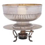 A Victorian silver punch bowl, maker Mappin & Webb, Sheffield,