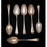 A George III silver Old English pattern table spoon, maker Peter & Ann Bateman, London,