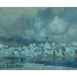 Albert Moulton Foweraker [1873-1942]- Moonlight, Algeciras,:- signed bottom right watercolour,