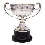 A George V silver two handled trophy cup, maker Sibray, Hall & Co Ltd, London,