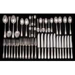 A Canadian sterling silver 'London Engraved' pattern flatware service,