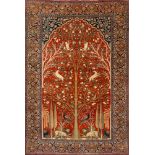 A Kashan prayer rug:,