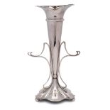 An Art Nouveau period silver vase, maker James Deakin & Sons, Sheffield,