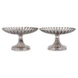 A pair of plated comports,