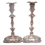 A pair of George V silver candlesticks, maker William Hutton & Sons Ltd, London,