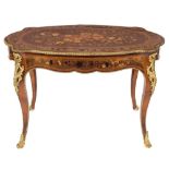 A late 19th Century French kingwood, burr maple,